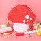 Mushroom Pinata with Stick and Blindfold 3D Red Mushroom Pinata for Kids Fairy Theme Birthday Party Decorations Forest Jungle Party Supplies Baby Shower Fantasy Decor
